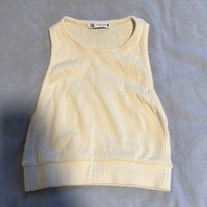 Zara crop top off white